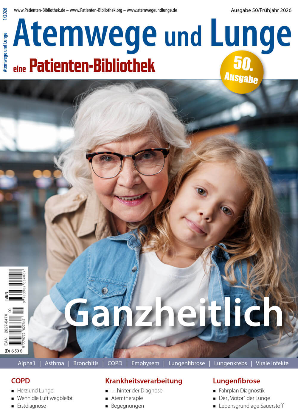 Titelcover Ausgabe 50 Atemwegeundlunge Frühjahr 2026