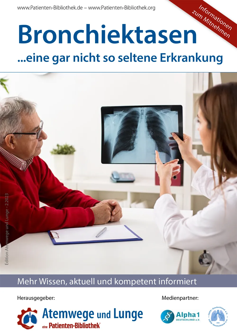 Cover Broschüre Bronchiektasen 2023