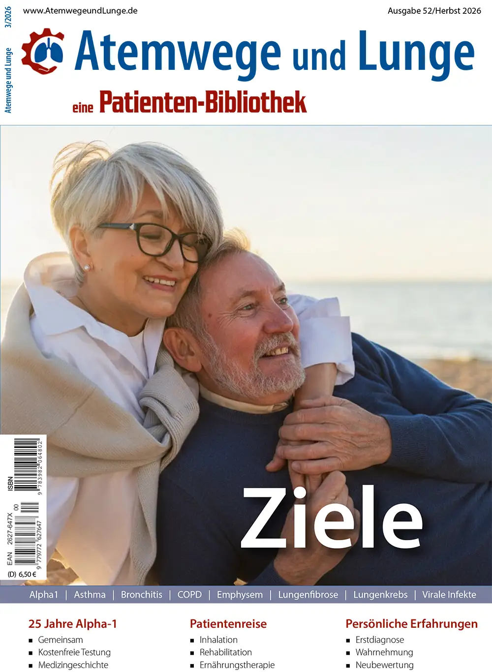 Coverebild Zeitschrift Atemwege und Lunge Ausgabe 52 Herbst 2026